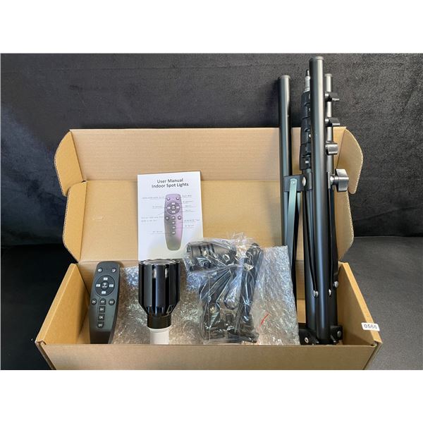 LED Spot Light for Indoors; Plants/Artwork Floor Light with Tripod & Remote Control - New