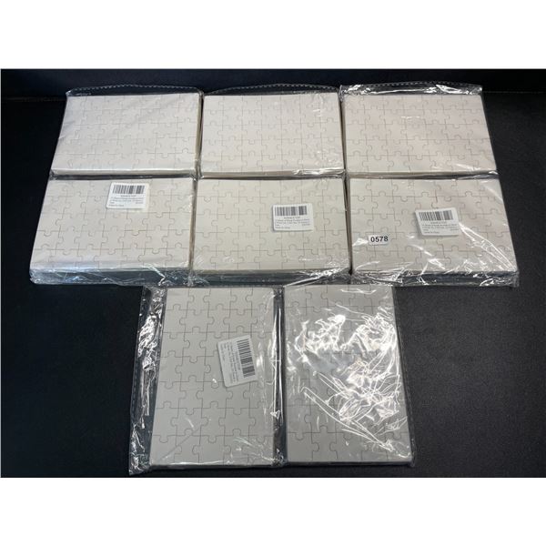 Lot of 4 10-Packs Blank Puzzles for Drawing On/Creating DIY Jigsaw Puzzles - New