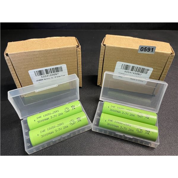 2 Boxes (4PCS Total) 3000mAh 18650 3.7V 20A Lithium Ion Rechargeable Batteries - New