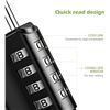 Image 3 : 2-Pack Combination Padlocks with Keys; 4-Digit, Waterproof Locks (Black & Silver) - New