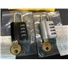 Image 11 : 2-Pack Combination Padlocks with Keys; 4-Digit, Waterproof Locks (Black & Silver) - New