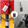 Image 2 : 2-Pack Combination Padlocks with Keys; 4-Digit, Waterproof Locks (Black & Silver) - New