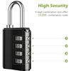 Image 5 : 2-Pack Combination Padlocks with Keys; 4-Digit, Waterproof Locks (Black & Silver) - New