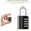 Image 7 : 2-Pack Combination Padlocks with Keys; 4-Digit, Waterproof Locks (Black & Silver) - New