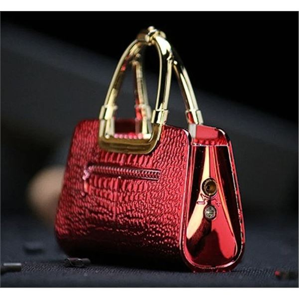 Handbag/Purse Shaped Butane Lighter - Women's Refillable Novelty Butane Lighter (Red) - New!