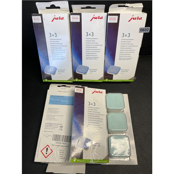 4 Boxes of Jura Cleaning Tablets/Descaling Tablets for Cleaning Coffee Makers (9pcs Each) New