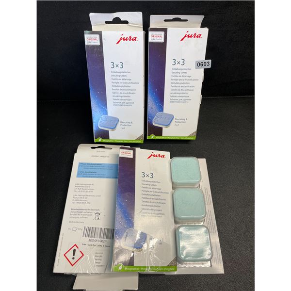 3 Boxes of Jura Cleaning Tablets/Descaling Tablets for Cleaning Coffee Makers (9pcs Each) New