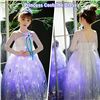 Image 4 : Light-Up Princess Elsa Costume for Girls with Dress & Accessories; Built-In LED Lights - New!