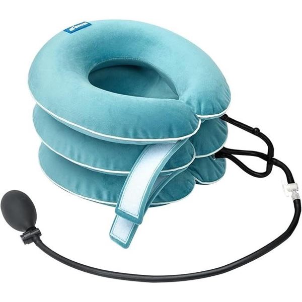 Siwei Inflatable Neck Stretcher/Portable Neck Traction Device; Instantly Relieves Neck Pain - New