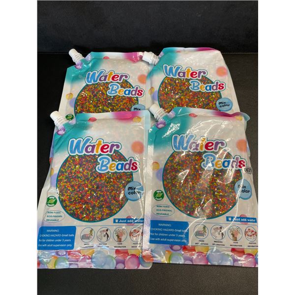 4 Packs of Mix Color Water Beads/Jelly Balls (140,000pcs Per Bag) - New