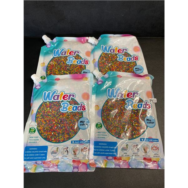 4 Packs of Mix Color Water Beads/Jelly Balls (140,000pcs Per Bag) - New