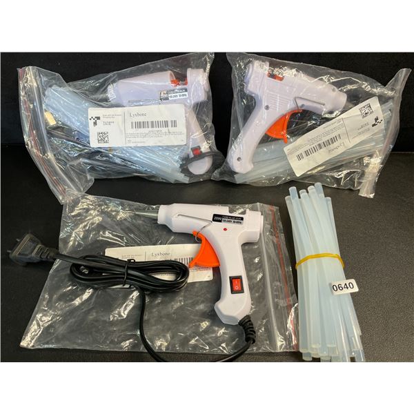 3 Mini Hot Glue Guns (20W); White Glue Guns with Glue Sticks - Multi-Purpose; Great for DIY/Crafts