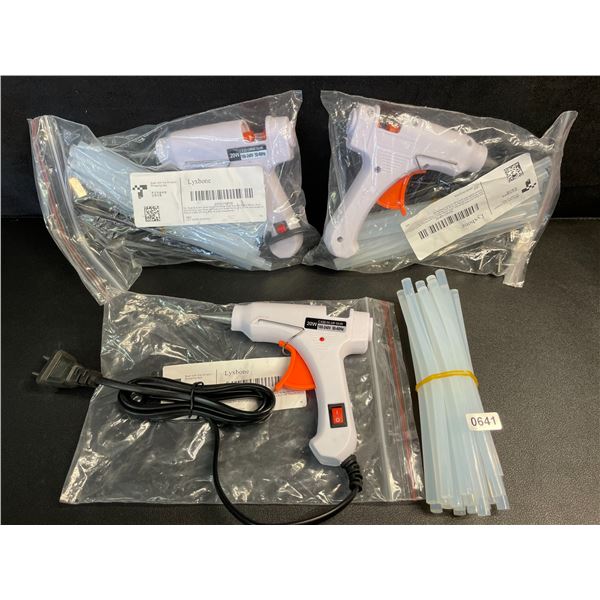 3 Mini Hot Glue Guns (20W); White Glue Guns with Glue Sticks - Multi-Purpose; Great for DIY/Crafts