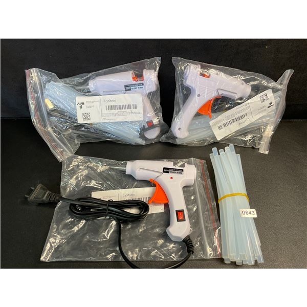 3 Mini Hot Glue Guns (20W); White Glue Guns with Glue Sticks - Multi-Purpose; Great for DIY/Crafts