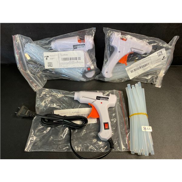 3 Mini Hot Glue Guns (20W); White Glue Guns with Glue Sticks - Multi-Purpose; Great for DIY/Crafts