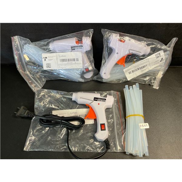 3 Mini Hot Glue Guns (20W); White Glue Guns with Glue Sticks - Multi-Purpose; Great for DIY/Crafts
