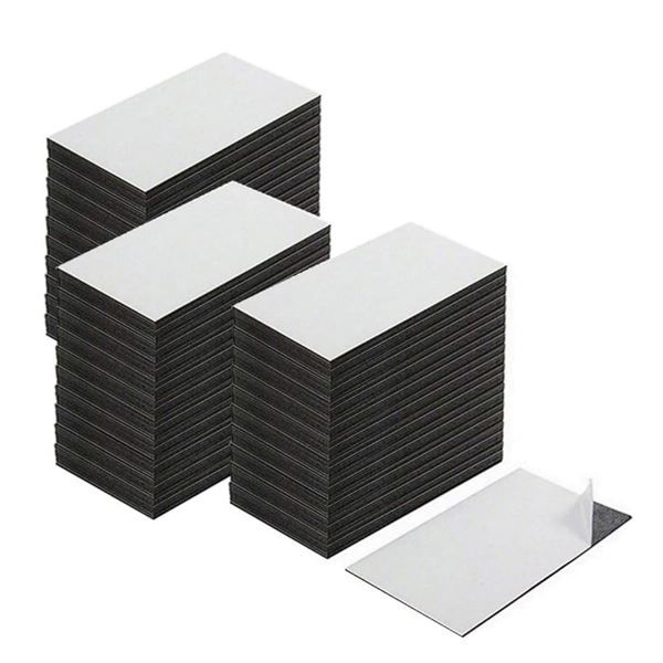 300-Pack Box of Business Card Magnets; Self-Adhesive Design; Fits Standard Size Business Cards - New