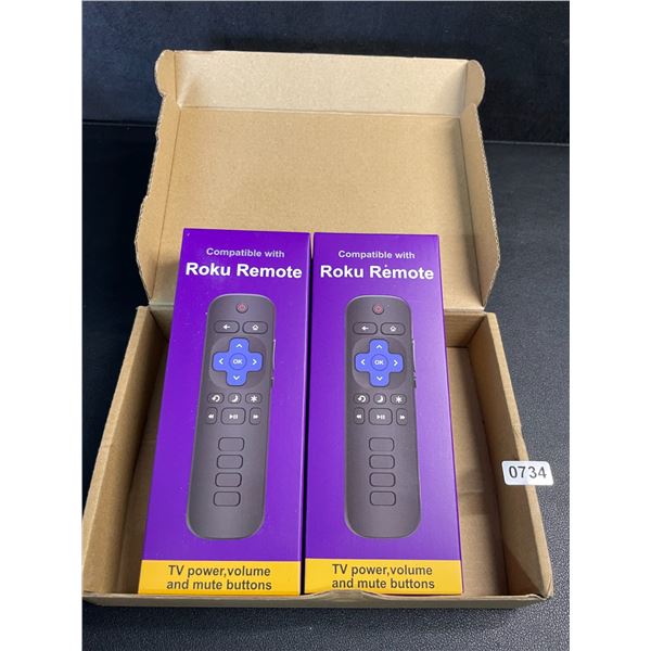 2-Pack Remotes for Roku TV - Classic Roku Remotes Compatible w/ TCL/Onn/Hisense/Sharp etc. NEW