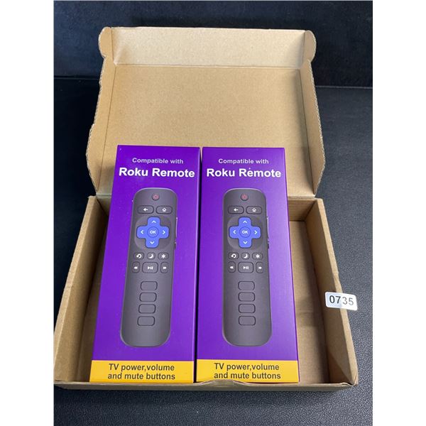 2-Pack Remotes for Roku TV - Classic Roku Remotes Compatible w/ TCL/Onn/Hisense/Sharp etc. NEW