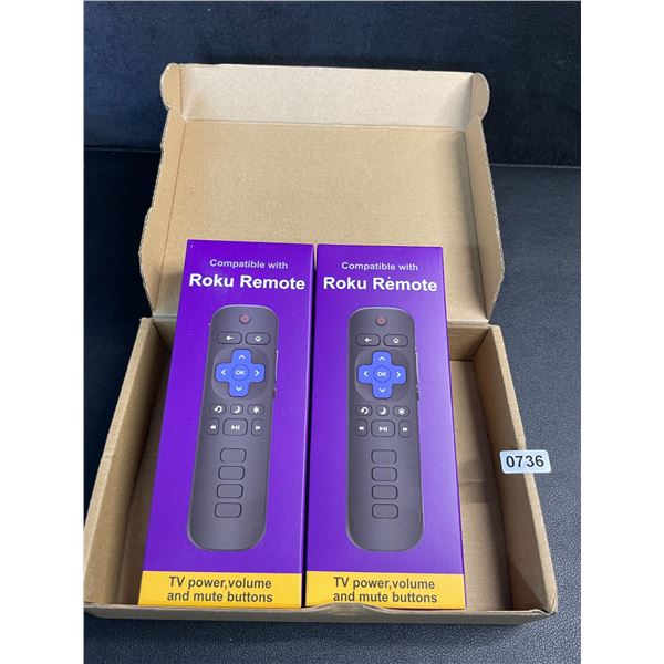 2-Pack Remotes for Roku TV - Classic Roku Remotes Compatible w/ TCL/Onn/Hisense/Sharp etc. NEW
