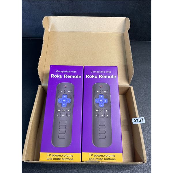 2-Pack Remotes for Roku TV - Classic Roku Remotes Compatible w/ TCL/Onn/Hisense/Sharp etc. NEW