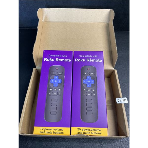 2-Pack Remotes for Roku TV - Classic Roku Remotes Compatible w/ TCL/Onn/Hisense/Sharp etc. NEW