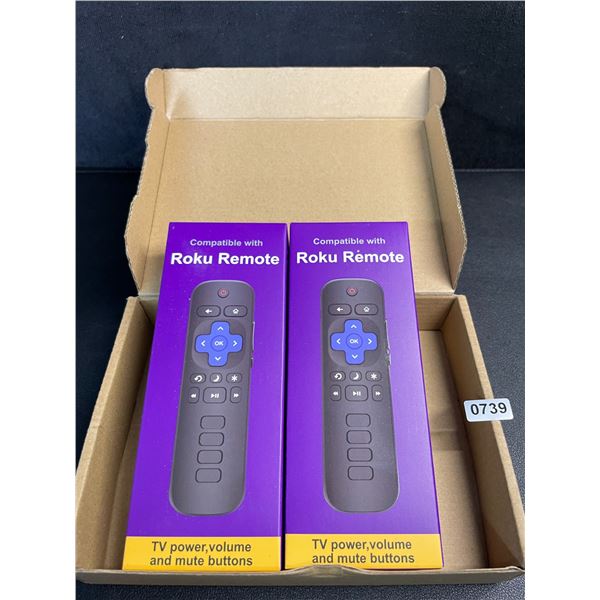 2-Pack Remotes for Roku TV - Classic Roku Remotes Compatible w/ TCL/Onn/Hisense/Sharp etc. NEW
