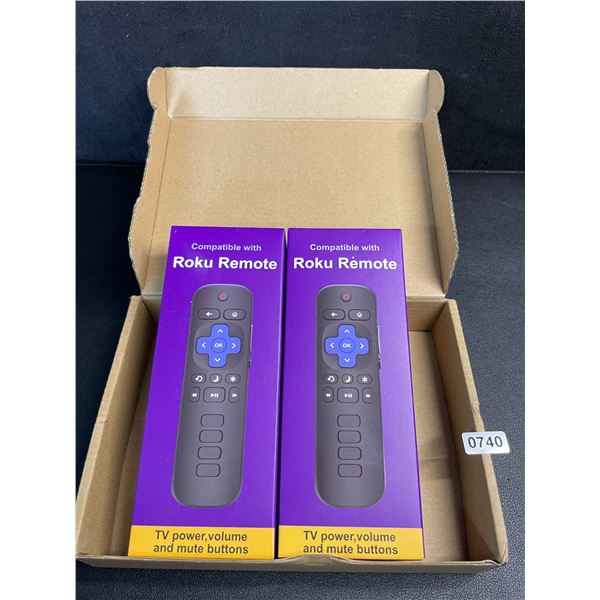 2-Pack Remotes for Roku TV - Classic Roku Remotes Compatible w/ TCL/Onn/Hisense/Sharp etc. NEW