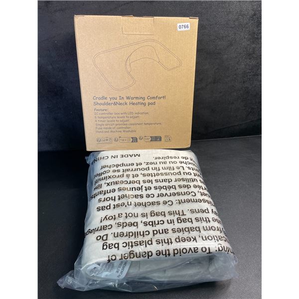 Electric Heating Pad for Shoulder, Neck & Back Pain - 6 Temp Levels, 4 Timer Settings - New