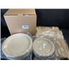 Image 3 : 250PC Disposable Paper Plate/Cutlery Dinnerware Set - Includes Plates, Forks, Knives, Spoons - NEW