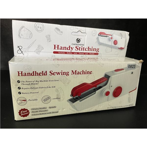 Handy Stitching Handheld/Portable Sewing Machine - Cordless, Battery-Powered Design - New