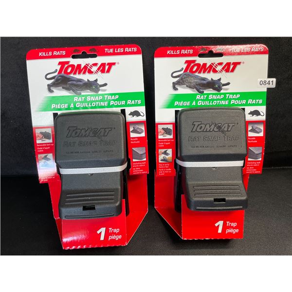 Lot of 2 TomCat Rat Snap Traps - Easy Set, Reusable, No-Touch Disposal Rodent Control - New