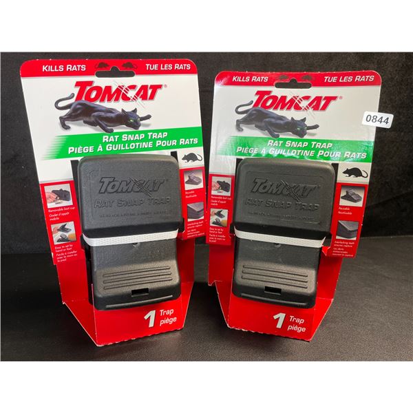 Lot of 2 TomCat Rat Snap Traps - Easy Set, Reusable, No-Touch Disposal Rodent Control - New