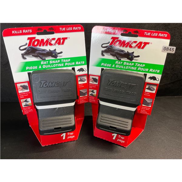 Lot of 2 TomCat Rat Snap Traps - Easy Set, Reusable, No-Touch Disposal Rodent Control - New