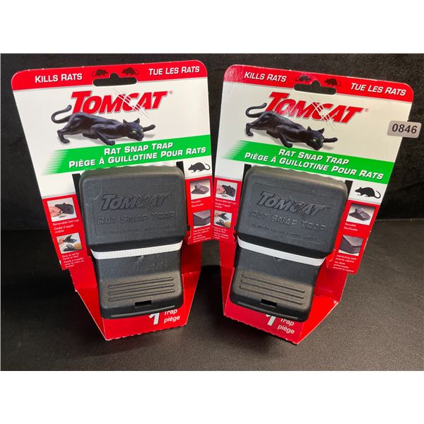 Lot of 2 TomCat Rat Snap Traps - Easy Set, Reusable, No-Touch Disposal Rodent Control - New
