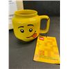 Image 4 : LEGO Ceramic Mug - Silly Face Design (255ml) Classic LEGO MiniFigure Head Design - New in Box!