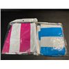 Image 9 : 2-Pack of Inflatable Pool Float Lounge Chairs/Water Pool Float Hammocks - Blue/Pink - New