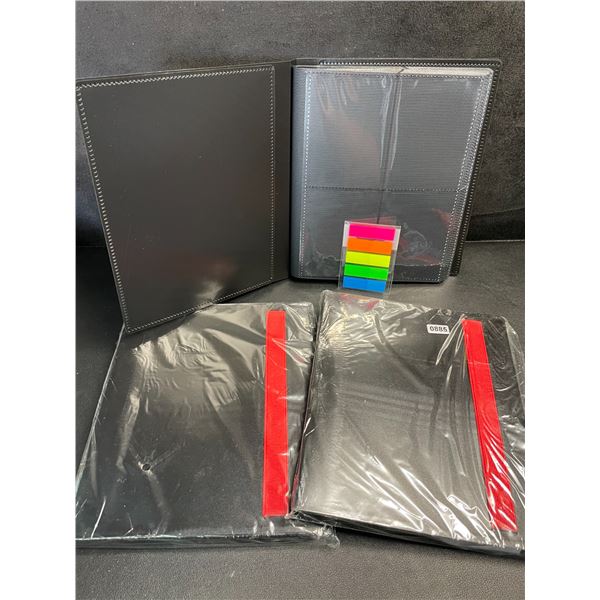 Lot of 3 Card Storage Binders - 4-Pocket Pages; Great for Trading Card Collectors - New