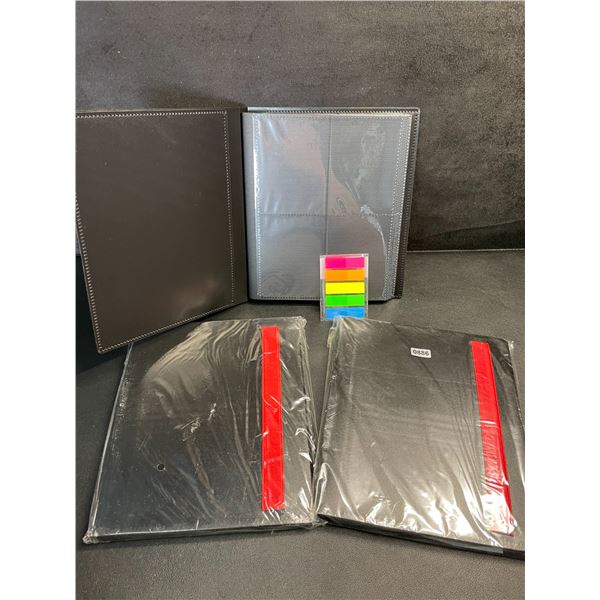 Lot of 3 Card Storage Binders - 4-Pocket Pages; Great for Trading Card Collectors - New