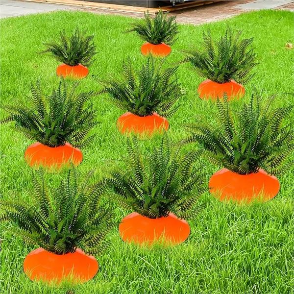 18PCs Artificial Large Easter Carrots/Plants for Yard Decor/DIY Easter Decor for Lawn & Garden - New