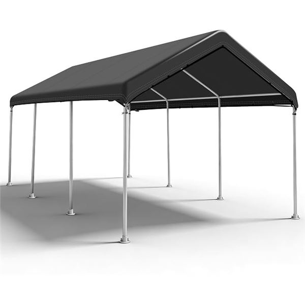 10FT x 20FT Large Carport Replacement Canopy Cover; Heavy-Duty, Waterproof & UV-Protected - NEW