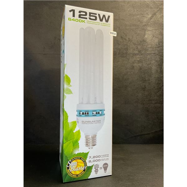 SunBlaster 125W 6400K Grow Light Bulb - 7,200 Lumens, Propagation & Growth Bulb - New!