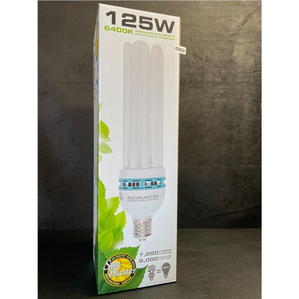 SunBlaster 125W 6400K Grow Light Bulb - 7,200 Lumens, Propagation & Growth Bulb - New!