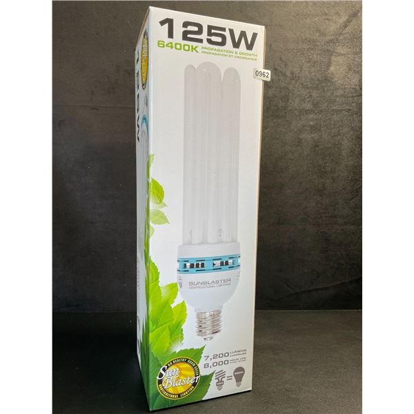 SunBlaster 125W 6400K Grow Light Bulb - 7,200 Lumens, Propagation & Growth Bulb - New!