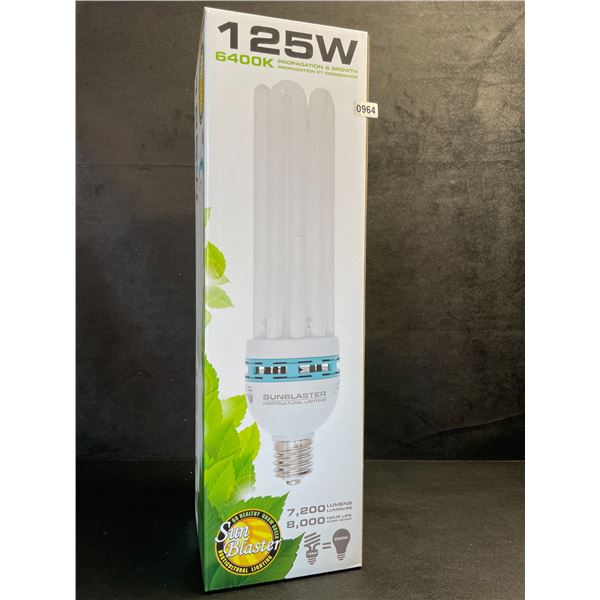 SunBlaster 125W 6400K Grow Light Bulb - 7,200 Lumens, Propagation & Growth Bulb - New!