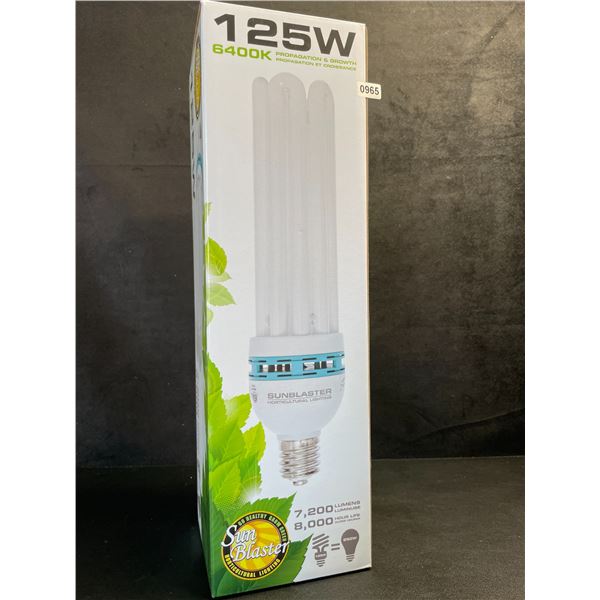 SunBlaster 125W 6400K Grow Light Bulb - 7,200 Lumens, Propagation & Growth Bulb - New!