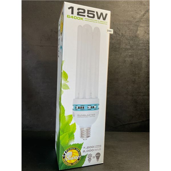 SunBlaster 125W 6400K Grow Light Bulb - 7,200 Lumens, Propagation & Growth Bulb - New!