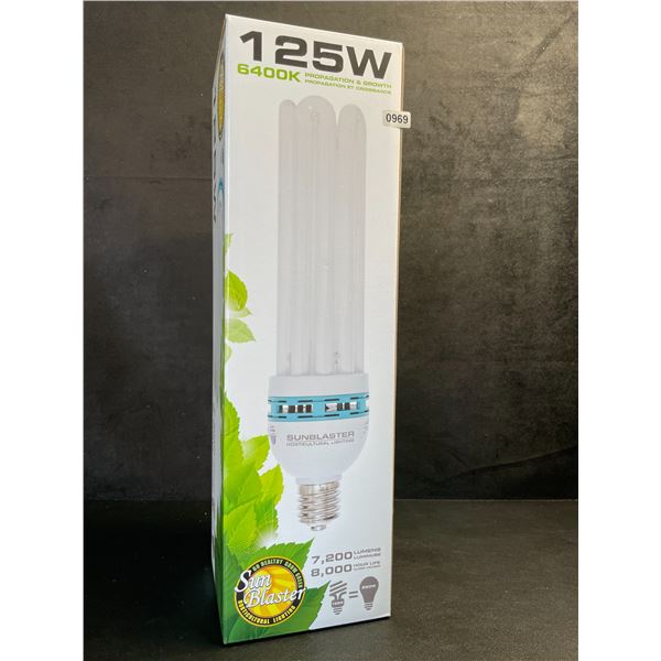SunBlaster 125W 6400K Grow Light Bulb - 7,200 Lumens, Propagation & Growth Bulb - New!
