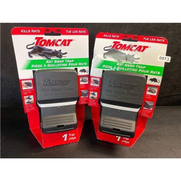 Lot of 2 TomCat Rat Snap Traps - Easy Set, Reusable, No-Touch Disposal Rodent Control - New