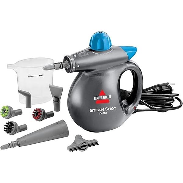 BISSELL Steam Shot Omni Handheld Portable Steam Cleaner and Sanitizer w/ 7 Tools - NEW SEALED!
